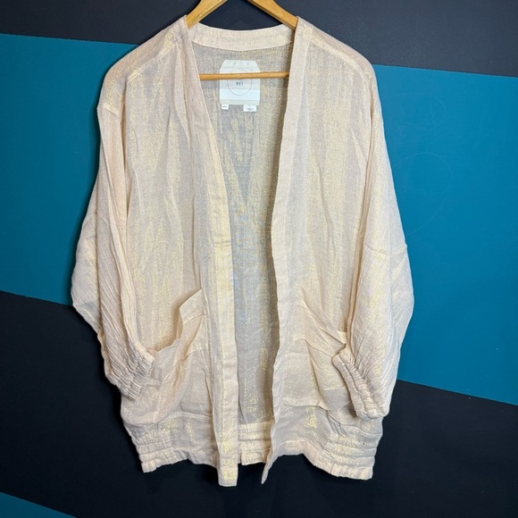 Hei Hei Daybreak Shimmered Kimono Jacket Size XS-S Gold Anthropologie - Picture 4 of 16